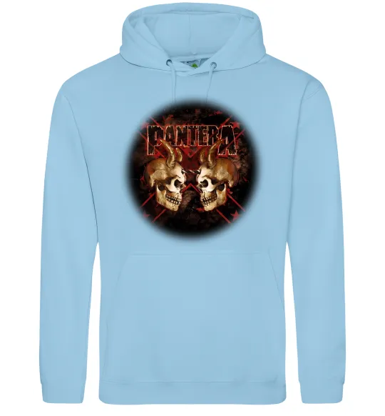 Жіноча толстовка (худі) Пантера черепи Блакитний фото