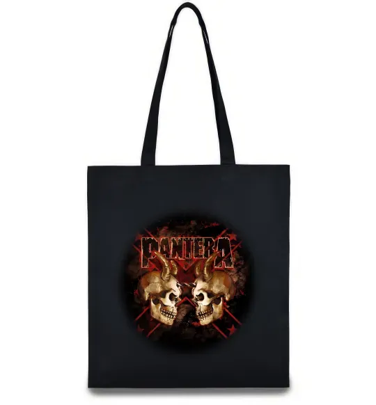 Еко-сумка Пантера черепи Чорний фото