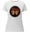 Женская премиум футболка Пантера черепи Белый фото