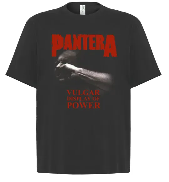 Футболка Оверсайз Pantera Vulgar display of power Чорний фото