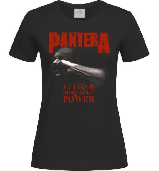 Женская футболка Pantera Vulgar display of power Черный фото