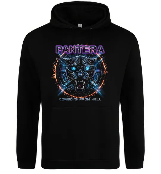 Мужская толстовка (худи) Cowboys from hell Pantera Черный фото