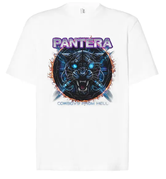 Футболка Оверсайз Cowboys from hell Pantera Белый фото