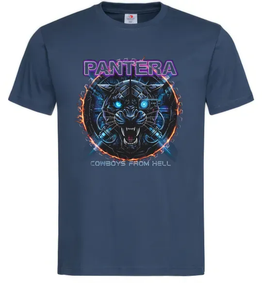 Мужская футболка Cowboys from hell Pantera Темно-синий фото