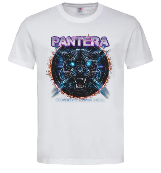 Мужская футболка Cowboys from hell Pantera Белый фото
