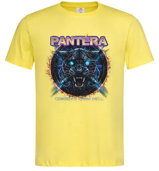 Мужская футболка Cowboys from hell Pantera Лимонный фото