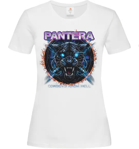 Женская футболка Cowboys from hell Pantera Белый фото