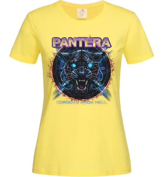 Женская футболка Cowboys from hell Pantera Лимонный фото