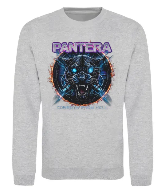 Свитшот Cowboys from hell Pantera Серый меланж фото