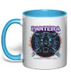 Чашка с цветной ручкой Cowboys from hell Pantera Голубой фото