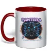 Чашка с цветной ручкой Cowboys from hell Pantera Красный фото