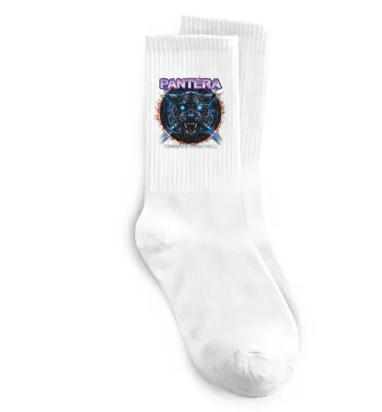 Носки Cowboys from hell Pantera Белый фото