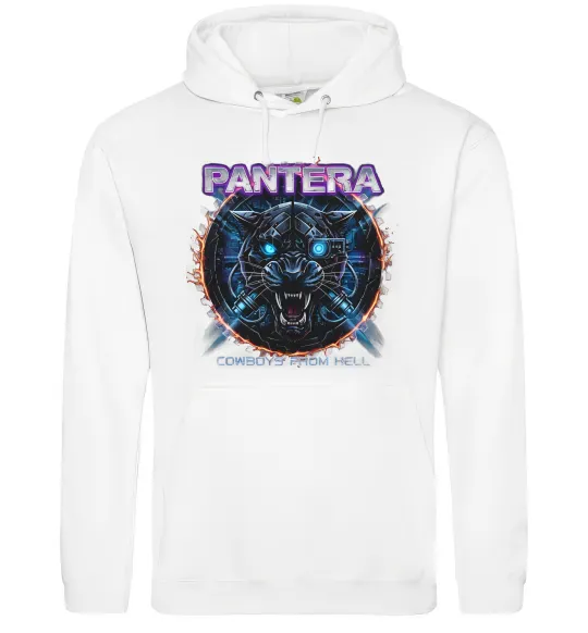 Мужская толстовка (худи) Cowboys from hell Pantera Белый фото