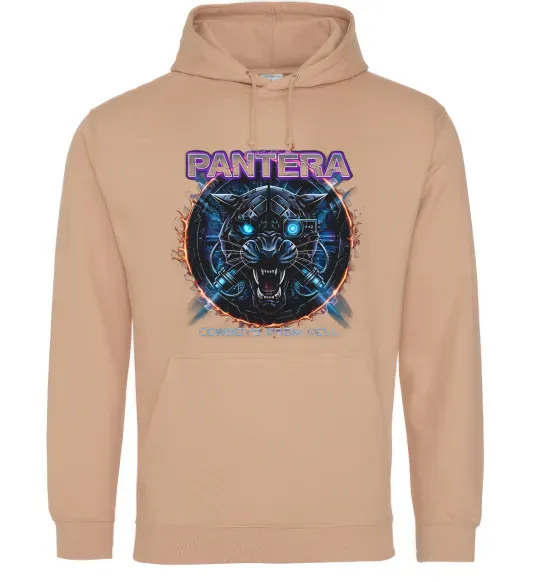 Мужская толстовка (худи) Cowboys from hell Pantera Песочный фото