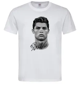 Чоловіча футболка Молодий Ronaldo, колір - білий, розмір - L Білий фото
