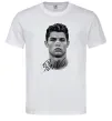 Мужская футболка Молодий Ronaldo, колір - білий, розмір - L Белый фото