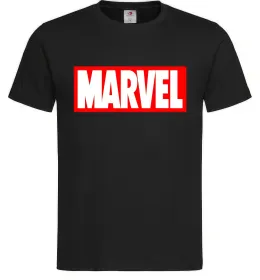 Чоловіча футболка Marvel logo red white, розмір - L , колір - чорний Чорний фото