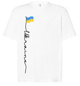 Футболка Оверсайз Ukraine Flag, розмір - XS , колір - білий