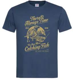 Чоловіча футболка One More Catching Fish, колір - темно-синій, розмір - M Темно-синій фото