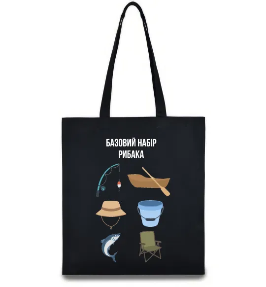 Эко-сумка Базовий набір рибака Черный фото