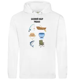 Жіноча толстовка (худі) Базовий набір рибака Білий фото