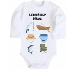 Дитячий бодік Базовий набір рибака Білий фото