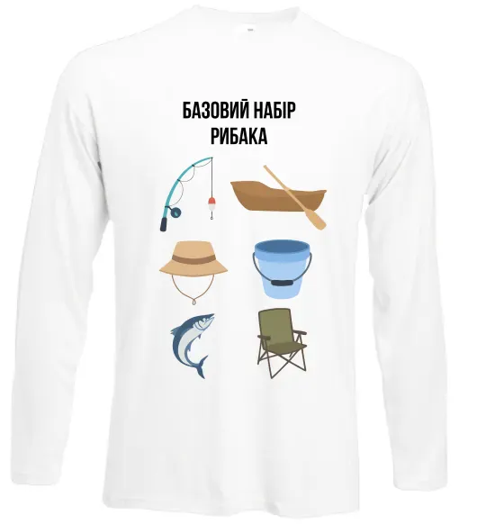 Лонгслив Базовий набір рибака Белый фото