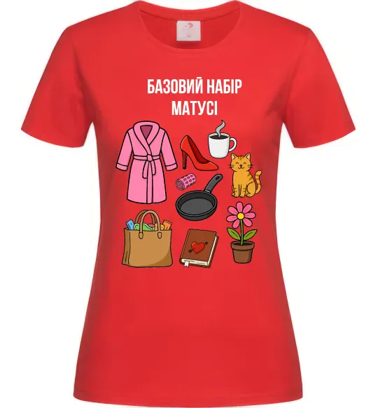 Женская футболка Базовий набір матусі Красный фото