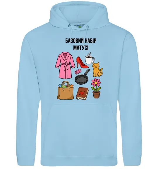 Жіноча толстовка (худі) Базовий набір матусі Блакитний фото