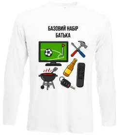 Лонгслів Базовий набір батька Білий фото