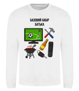 Світшот Базовий набір батька Білий фото