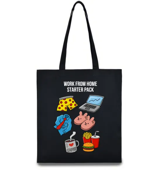 Еко-сумка Work from home starter pack Чорний фото