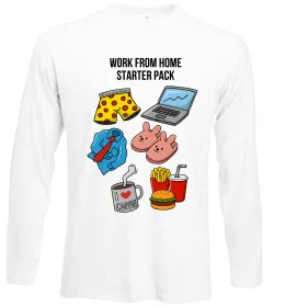 Лонгслив Work from home starter pack Белый фото