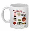 Чашка керамічна Vintage vibe Білий фото