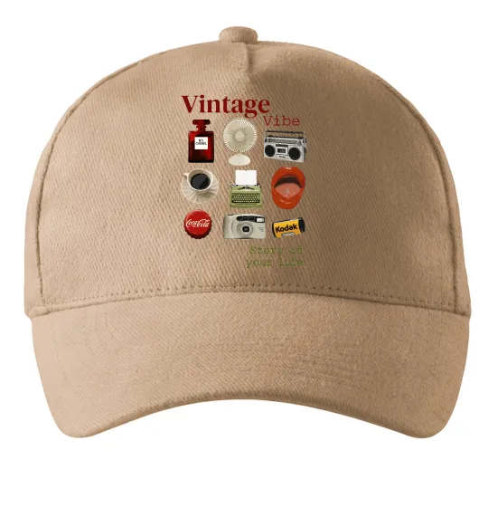 Кепка Vintage vibe Пісочний фото