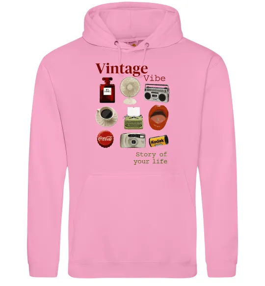 Чоловіча толстовка (худі) Vintage vibe Рожевий фото
