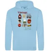 Чоловіча толстовка (худі) Vintage vibe Блакитний фото