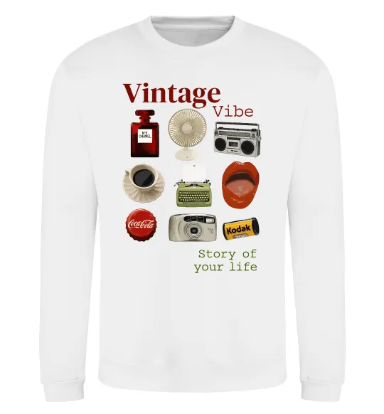 Світшот Vintage vibe Білий фото