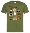 Чоловіча футболка Vintage vibe Оливковий фото