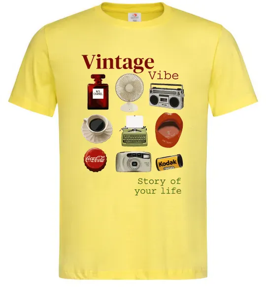 Чоловіча футболка Vintage vibe Лимонний фото