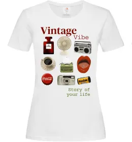 Женская футболка Vintage vibe Белый фото