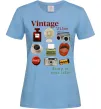 Жіноча футболка Vintage vibe Блакитний фото