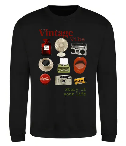 Свитшот Vintage vibe Черный фото