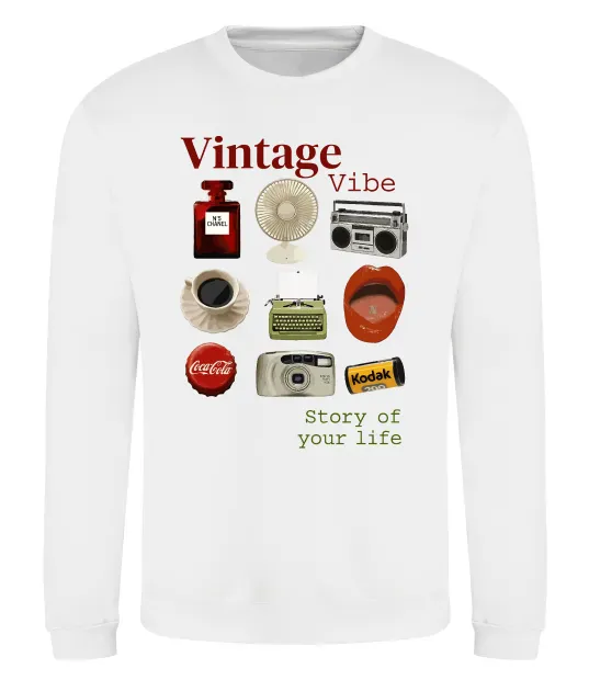Свитшот Vintage vibe Белый фото