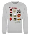 Свитшот Vintage vibe Серый меланж фото