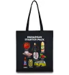 Эко-сумка Ukrainian starter pack Черный фото