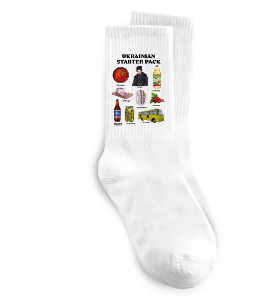 Носки Ukrainian starter pack Белый фото