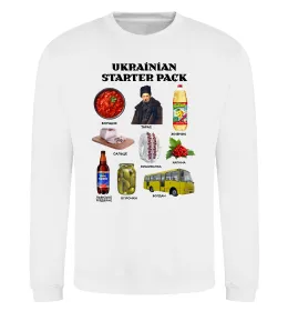 Свитшот Ukrainian starter pack Белый фото