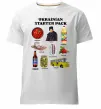 Мужская премиум футболка Ukrainian starter pack Белый фото