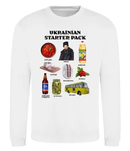 Свитшот Ukrainian starter pack Белый фото